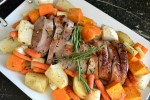 Pork Loin Roast with Roasted Root Vegetables Recipe