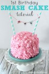 1st Birthday Smash Cake Tutorial + Simple Vanilla Cake …
