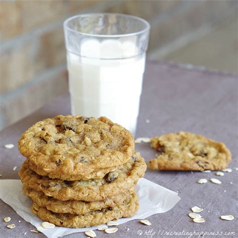 Favorite Oatmeal Raisin Cookies - Recreating Happiness