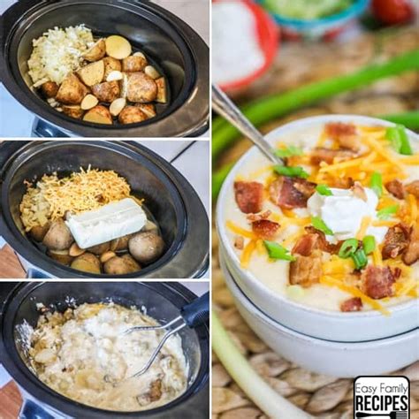 Crock Pot Loaded Baked Potato Soup · Easy Family Recipes