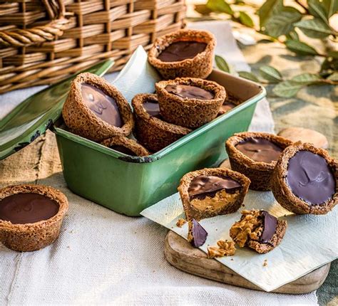 Peanut butter cookie cups recipe | BBC Good Food
