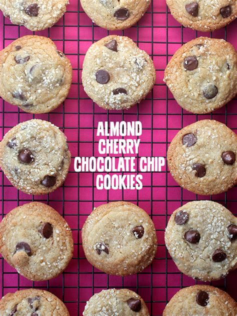 Almond Cherry Chocolate Chip Cookies | Bakerella