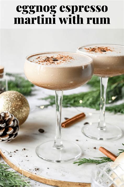 Eggnog Espresso Martini - easy & festive holiday drink!