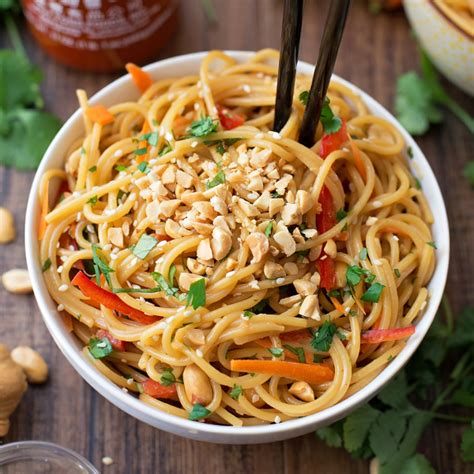 20 Minute Spicy Thai Noodle Bowls - Life Made Simple