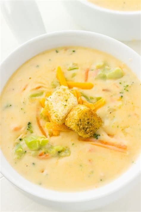 Slow Cooker Broccoli Cheddar Soup - Deliciously Sprinkled