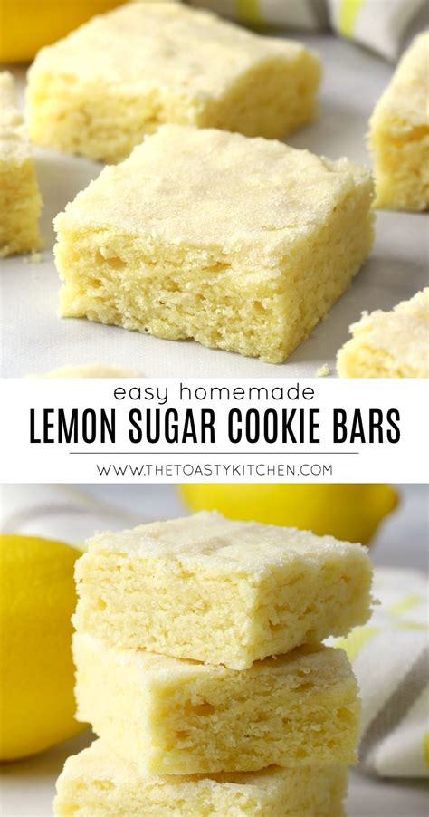 Lemon Sugar Cookie Bars - The Toasty Kitchen