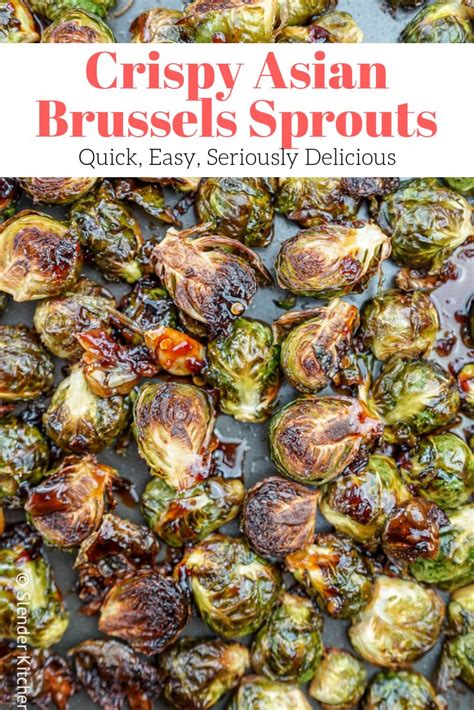 Crispy Asian Brussel Sprouts - Slender Kitchen