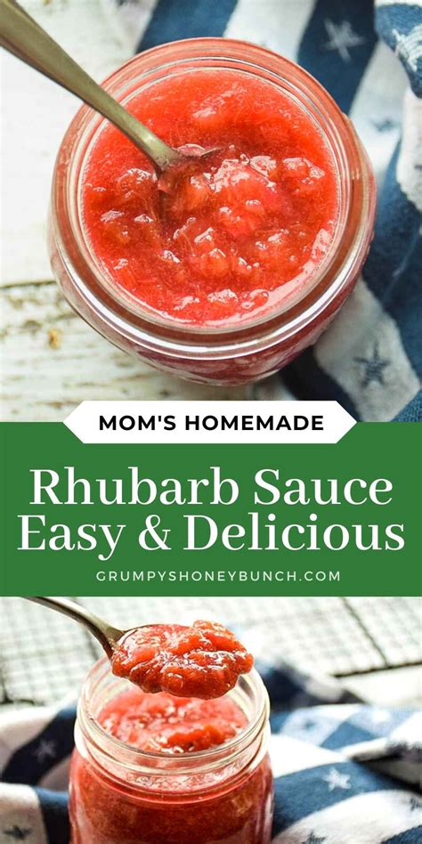 Mom's Rhubarb Sauce - Grumpy's Honeybunch