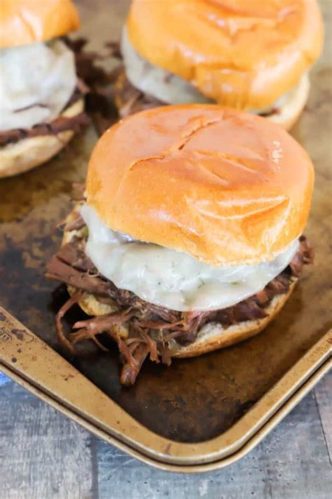 Slow Cooker Shredded Beef Sandwiches - The Diary of a …