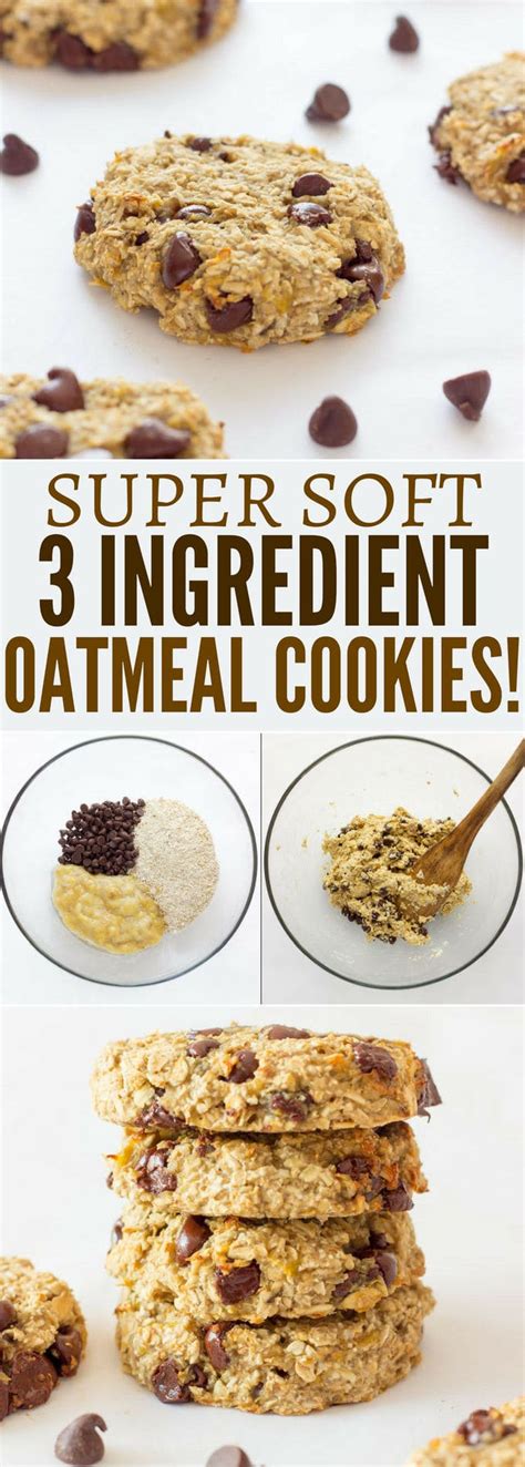 3 Ingredient Banana Oatmeal Cookies - One Clever Chef