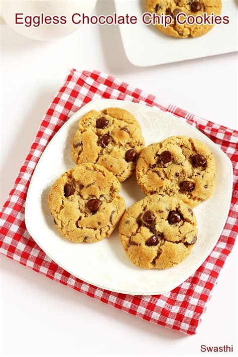 Eggless chocolate chip cookies - Swasthi's Recipes