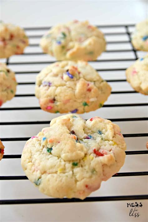 Confetti Cookies With Cake Mix - Mess for Less