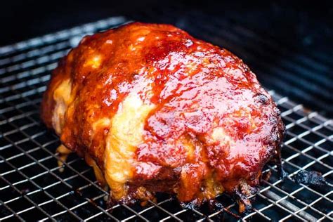 Cheesy BBQ Smoked Meatloaf - Gimme Some Grilling