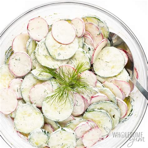 Creamy Cucumber Radish Salad Recipe | Wholesome Yum