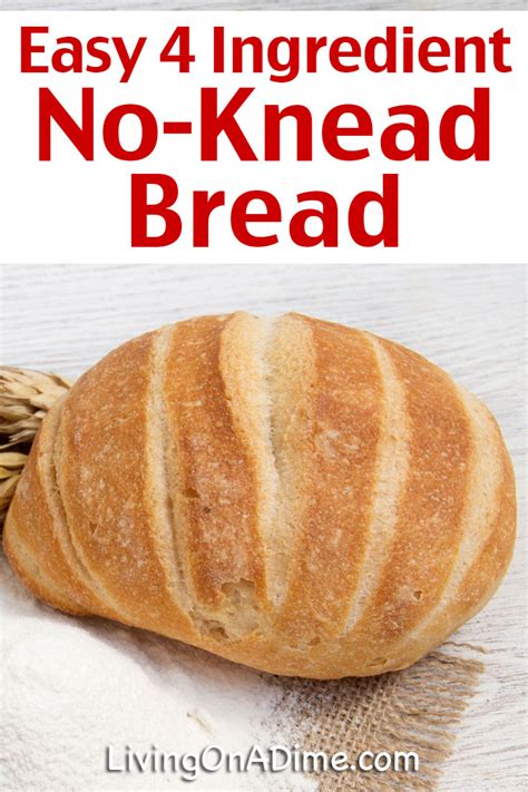 Easy No Knead Bread Recipe - Living On A Dime