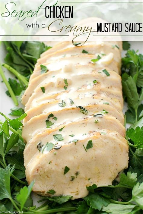 Pan Seared Chicken with a Creamy Mustard Sauce