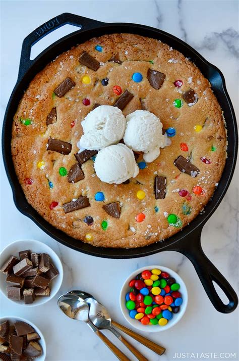 The Ultimate Candy Skillet Cookie - Just a Taste