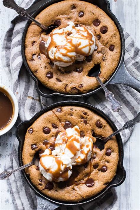 Paleo Chocolate Chip Gingerbread Skillet Cookie