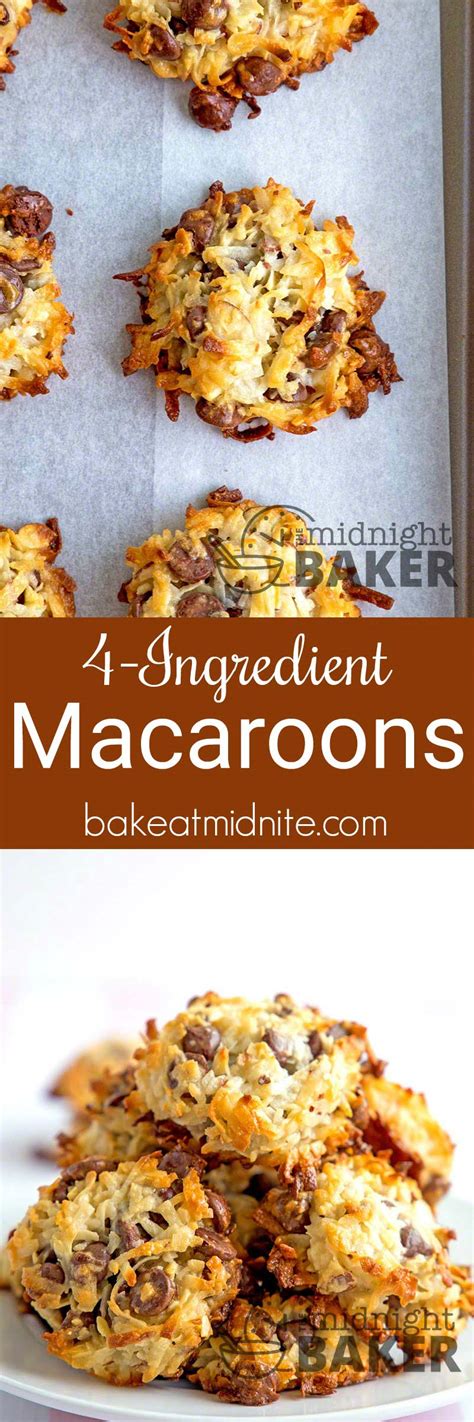 4-Ingredient Macaroons - The Midnight Baker