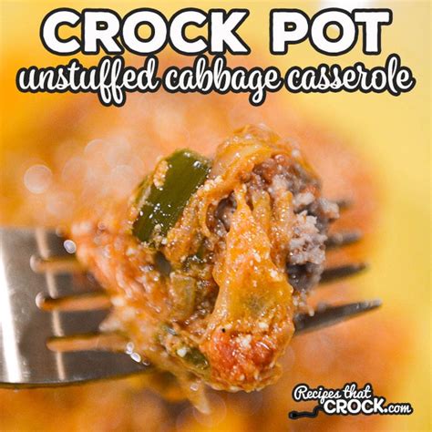 Crock Pot Unstuffed Cabbage Casserole - Recipes That …