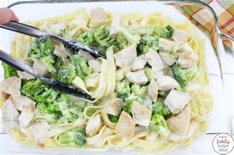 Broccoli Chicken Alfredo Fettuccine Easy Family Meal
