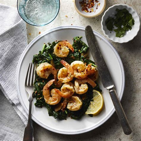 One-Pot Garlicky Shrimp & Spinach Recipe - EatingWell