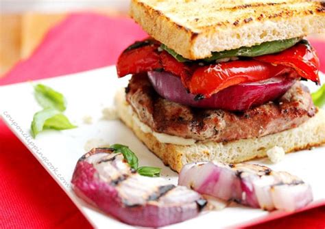 Grilled Turkey Burger with Blue Cheese & Bacon
