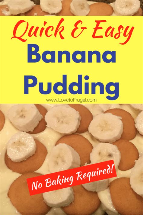 Easy No Bake Banana Pudding Recipe - Love To Frugal