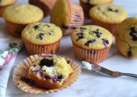 Blueberry Cornbread Muffins - Once Upon a Chef