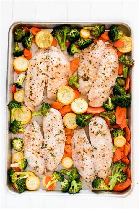 Sheet Pan Baked Tilapia and Roasted Vegetables