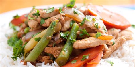 Chicken Stir-Fry with Peanut Sauce Over Rice Recipe