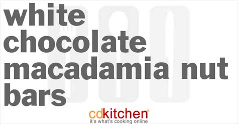 White Chocolate-Macadamia Nut Bars Recipe