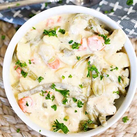 Slow Cooker Creamy Chicken Stew Recipe - Eating on a …