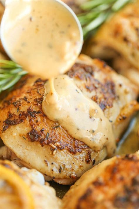 Herb Chicken with Lemon Cream Sauce - Damn Delicious