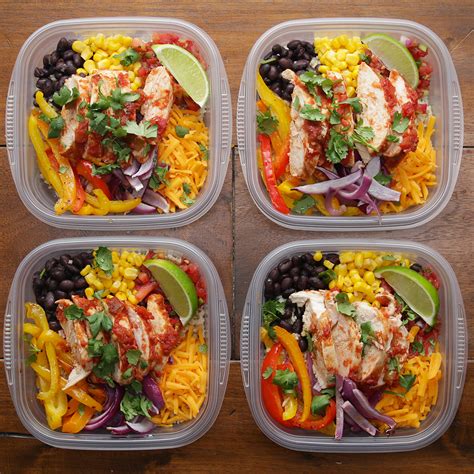 Weekday Meal-Prep Chicken Burrito Bowls Recipe by …