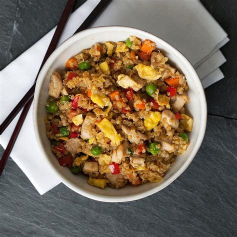 Quinoa Fried Rice with Chicken Recipe | EatingWell