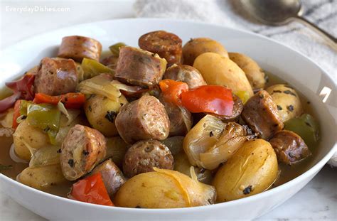 Slow Cooker Sausage and Potatoes Recipe - Everyday …