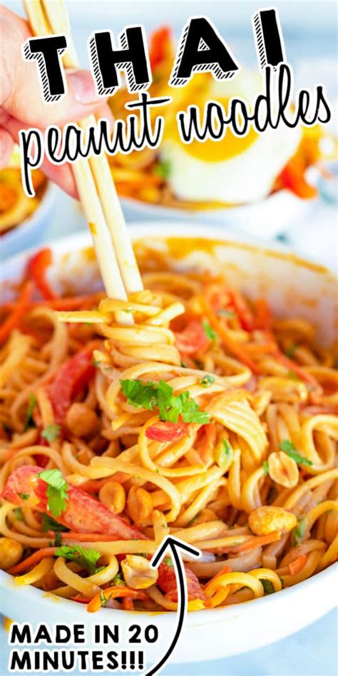 20-Minute Thai Peanut Noodles - Easy Budget Recipes