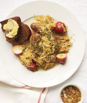 Slow-Cooker Bratwurst With Sauerkraut & Potatoes Recipe
