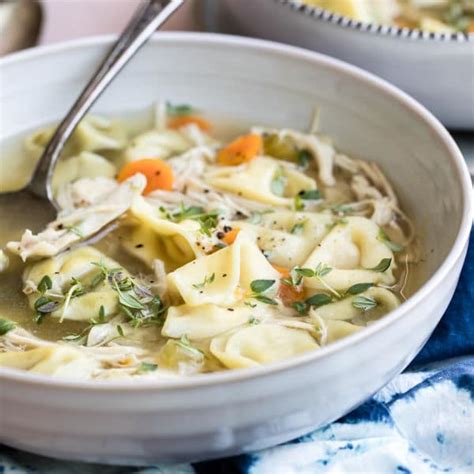 Slow Cooker Chicken Tortellini Soup - Culinary Hill