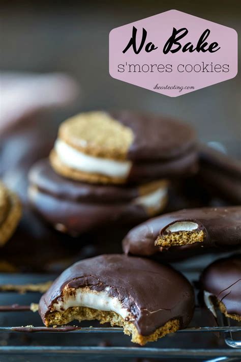 S'mores No Bake Cookies - I Heart Eating