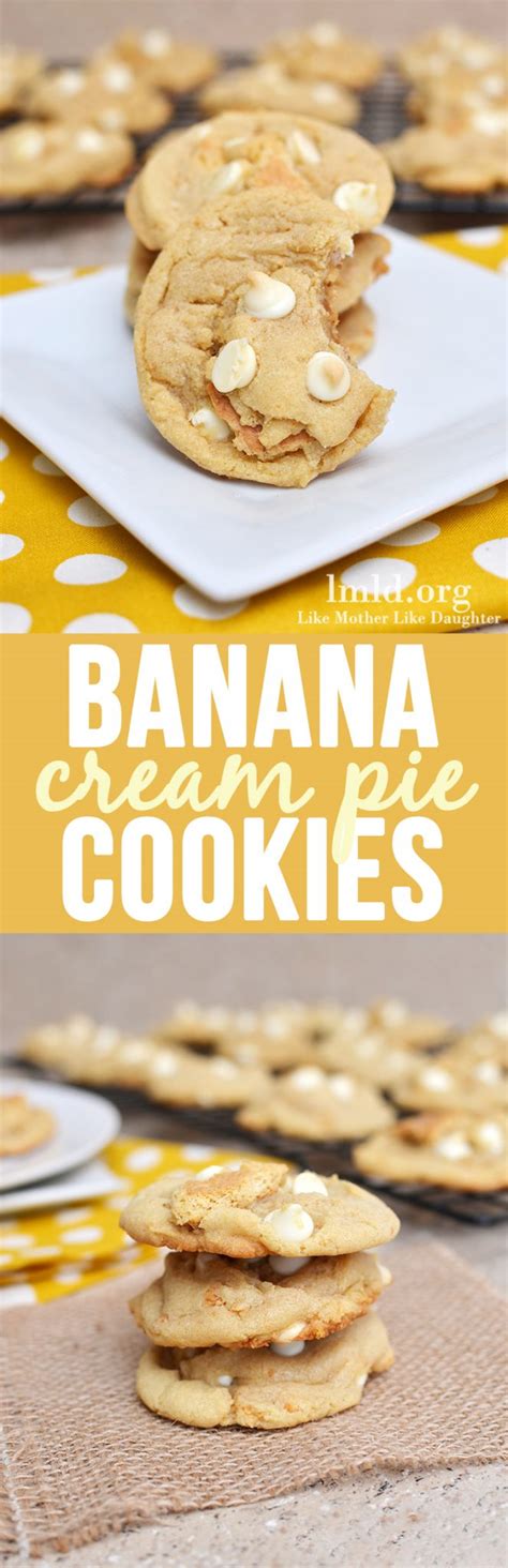Banana Cream Pie Cookies - Like Mother Like Daughter