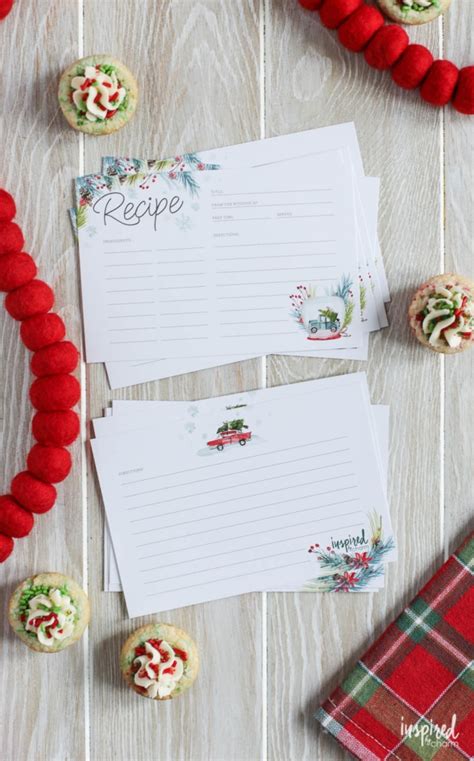 Printable Recipe Cards for Christmas - free holiday …
