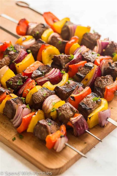 Easy Beef Kabobs {Great for Entertaining!} - Spend With …