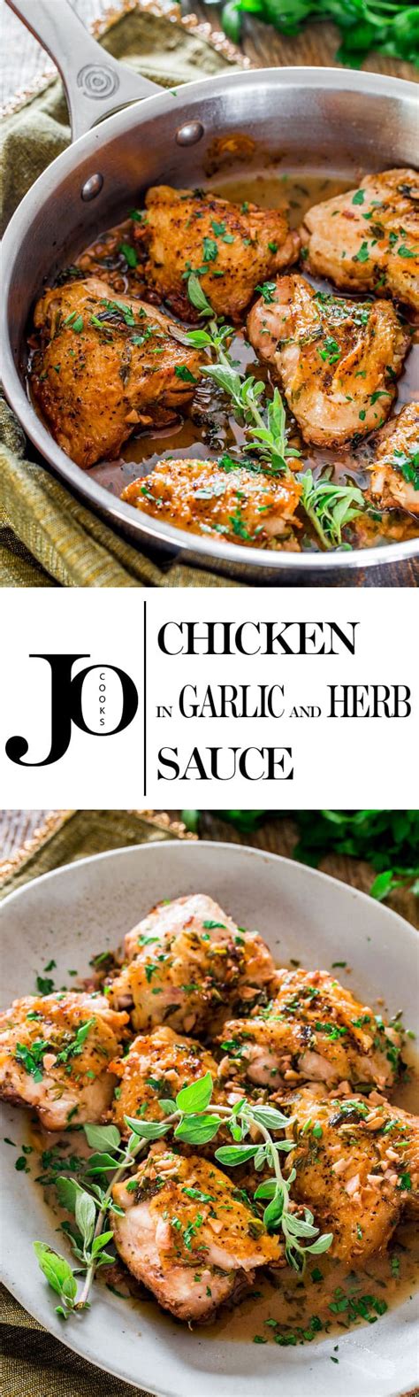 Chicken With Garlic Herb Sauce - Jo Cooks