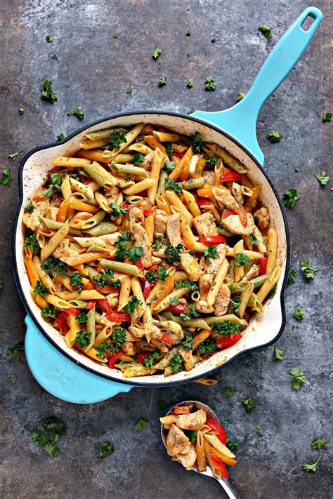 30 Minute Chicken Vegetable Skillet Pasta - Cravings of a …