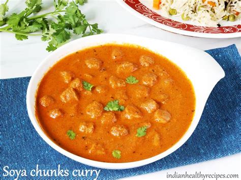 Soya Chunks Curry Recipe | Meal Maker Curry - Swasthi's …