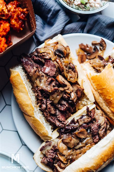 Philly Cheesesteak Sandwich Recipe - Munchkin Time