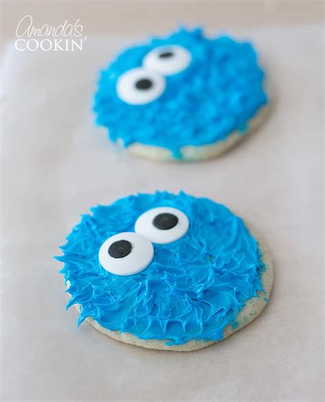 Cookie Monster and Elmo Cookies - Amanda's Cookin'