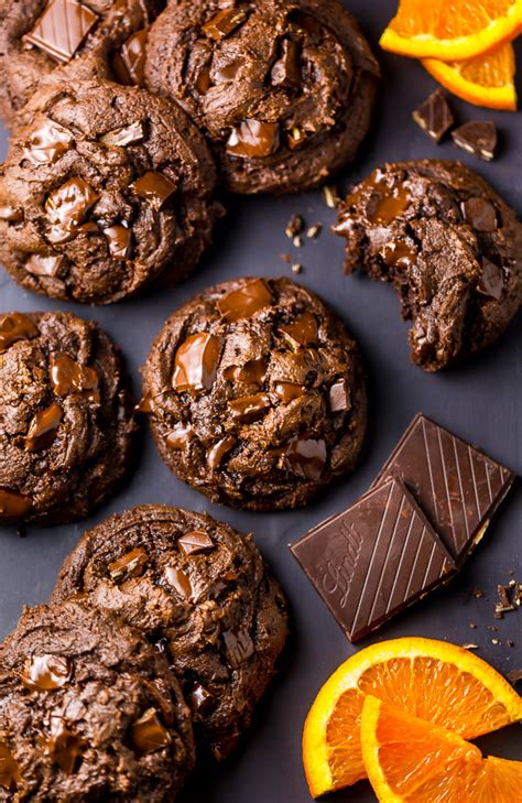 Chocolate Orange Brownie Cookies - Baker by Nature